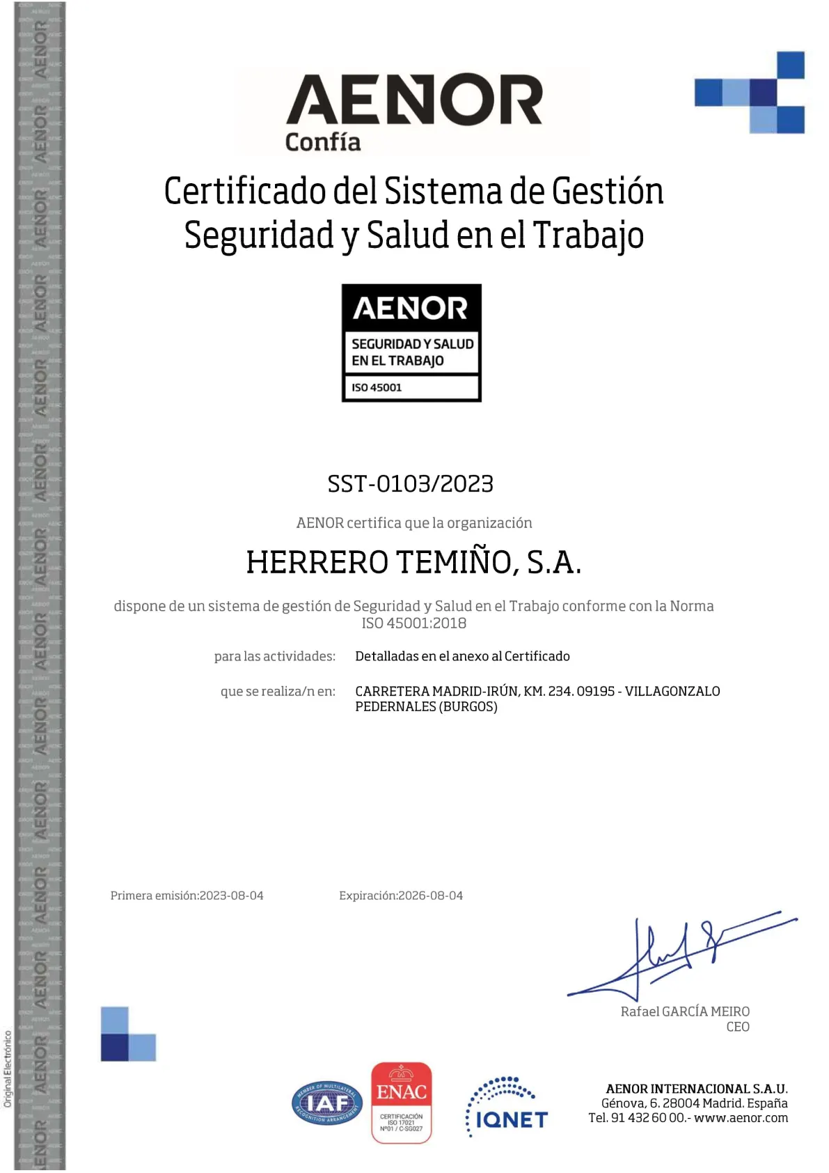 certificado